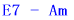 E7 - Am