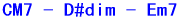 CM7 - D#dim - Em7 