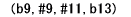 �ib9,#9,#11,b13)