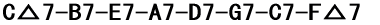 C��7-B7-E7-A7-D7-G7-C7-F��7